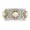 white, variant on Women's Vintage Daisy Flower Ring, Brushed Textured Wide Band Statement Ring