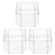 thumbnail image 1 of 3 comederos antisalpicaduras de acrílico de base plana, con soporte creativo, para decoración de barra, para pájaros, loros y jaulas (transparentes)., 1 of 8