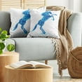 thumbnail image 5 of Ambesonne Animal Throw Pillow Cover 2 Pack, Gallop Animal Theme Motif, 18", Dark Blue and White, 5 of 5