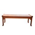 thumbnail image 2 of Vifah Malibu Backless Outdoor Bench in Natural, 2 of 2