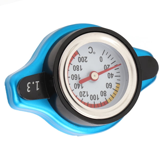Radiator Cap, Aluminum Alloy Radiator Cap with Temperature Gauge Pressure Adjustment Leakproof Universal for Car
