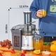 thumbnail image 2 of Extractor De Jugos Automatico Frutas Y Verduras XINEST 1200w Color Plateado, 2 of 5
