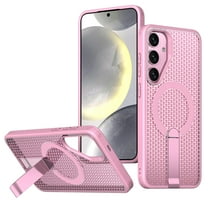 for Samsung Galaxy S24 Plus Magnetic Case, Wireless Charging Support, with Stand, Mil-Grade Drop Protection, Adjustable Bracket for Samsung Galaxy S24 Plus Case, Heat Dissipation Cover, Pink