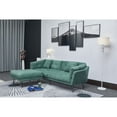 thumbnail image 2 of sofa includes 2 pillows 85.8" green chenille fabric sofa for small spaces 00004, 2 of 9