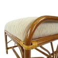 thumbnail image 6 of SK New Interiors Krit Ottoman Footstool ECO Natural Rattan Wicker w/ Cream Cushion, Colonial, 6 of 7