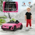thumbnail image 3 of Aosom 12V 3.1 MPH Kids Ride on Car w/ Remote Control, Suspension, Pink, 3 of 10