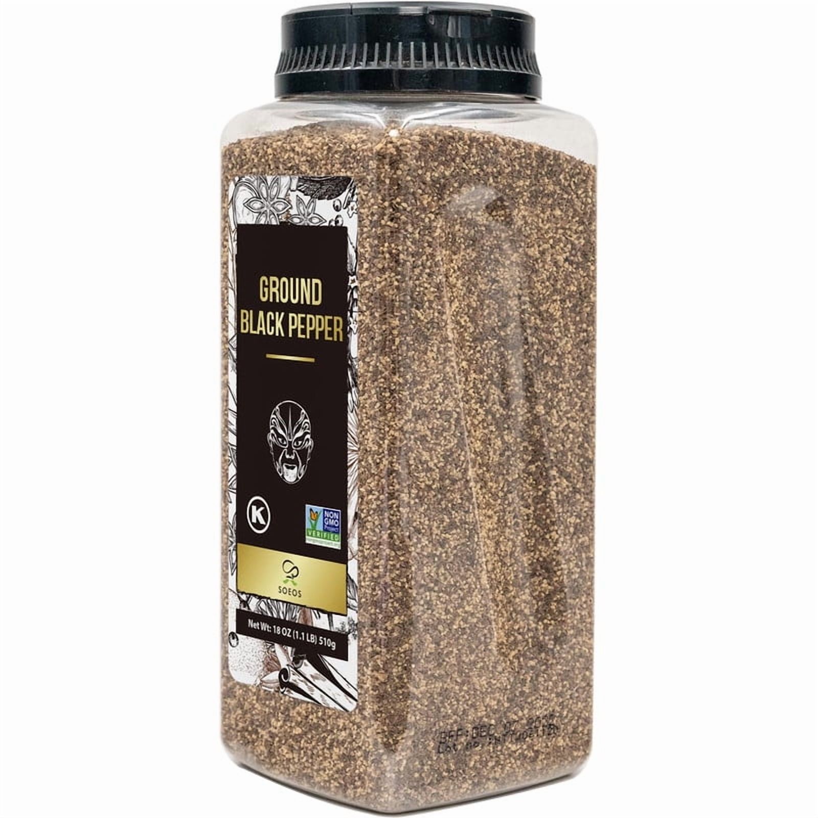 Soeos Table Ground Black Pepper - 2 Pack (36 oz Total)
