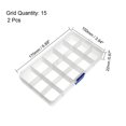 thumbnail image 2 of Caja de Almacenamiento de Componentes PP Ajustable 15 Rejillas 170x100x22mm 2 Pcs, 2 of 4