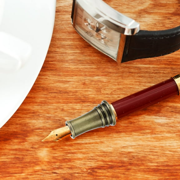 HONITANO 3Pcs Copper Pen Holder Stand Simple Style for Home Office Desk Organization 1.45X0.86X0.86In