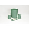 thumbnail image 5 of Mainstays Rubberized Plastic Ribbed 4-Piece Bath Accessories Set, Green, 5 of 6
