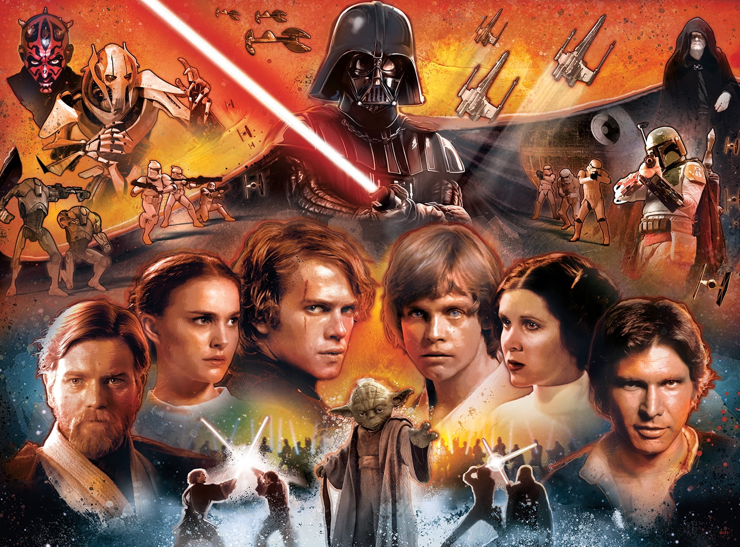 Buffalo Games 1000-Piece Star Wars Balance and Redemption Interlocking Jigsaw Puzzle for Adults Ages 14+