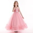 thumbnail image 2 of Vestido de verano para niña, vestido de novia con lentejuelas, vestido de princesa con malla bordada y pontón, 2 of 6