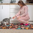 thumbnail image 3 of Mushroom and Flower Brown Pattern Anti Fatigue Kitchen Rugs Set Of 2, Non Slip Washable Decorative Floor Mats for Kitchen Sink Laundry, 17"x30" and 17"x47", 3 of 6