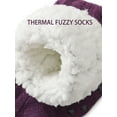 thumbnail image 4 of PULLIMORE Women Girls Warm Slipper Socks Winter Thick Fuzzy Socks Fleece-lined Non Slip Slipper Sock, 4 of 9