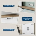 thumbnail image 6 of Historyli 72" Tall Farmhouse Bookcase, Floor Standing Bookshelves with Doors and Drawer Adjustable Shelves for Home Office, White, 6 of 7
