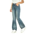 thumbnail image 7 of DSJLMQ Girls Jeans Flare High Waisted Stretch Baggy Jean Pants for Teens Bell Bottom Cute Casual Denim Pant with Pockets 7-16Y, 7 of 7