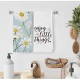 thumbnail image 4 of Daisy Bathroom Decor, Daisy Kitchen Towels, Dish Towels Decor Set of 4, This is Us, Enjoy The Little Thing, Absorbent Drying Cloth Hand Towels Tea Towels for Bathroom, 18 x 26 Inch, 4 of 6