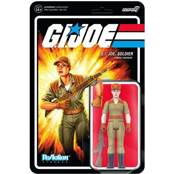 Super7 G.I. Joe Female Combat Engineer Short Hair Pink ReAction Figure 3.75"