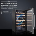 thumbnail image 3 of IVATION 28-Bottle Compressor Wine Cooler Refrigerator with Lock, Silver, 3 of 8