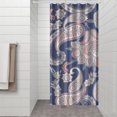 thumbnail image 3 of Boho Chic Pattern Curtain 36x72 Inches, Quick-Drying Polyester with Plastic Hooks, Retro Floral Artistic Look for Vintage Bathrooms, 3 of 5