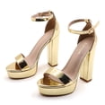 thumbnail image 7 of COM STAR Women’s Platform Block Heel Sandals Ankle Strap Open Toe High Heel Sandals Fashion Chunky Heel Dress Sandals for Party, Wedding, Evening and Summer Wear, 7 of 7