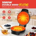 thumbnail image 4 of Waffle Maker, 7“ Round Classic Belgian Waffle Iron, Adjustable Browning Control, Easy-Clean Nonstick Plates & Cool Touch Handle, Space Saving Storage, Stainless Steel, 4 of 5