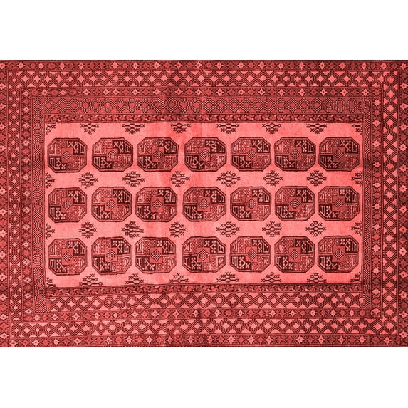 Ahgly Company Indoor Rectangle Southwestern Red Country Area Rugs, 7' x 10'