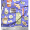thumbnail image 1 of Soimoi Japan Crepe Satin Fabric Jar & Mix Vegetable Fabric Prints By Yard 42 Inch Wide, 1 of 1
