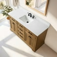 thumbnail image 5 of Design Element Milano 60" Single Sink Oak Bath Vanity with White Quartz Top, 5 of 16