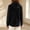 Black, variant on Fesfesfes Women's Casual Velour Hooded Sweatshirt Button Detail Long Sleeve Drawstring Hoodie with Pockets Loose Fit Solid Color for Fall Winter Daily Wear