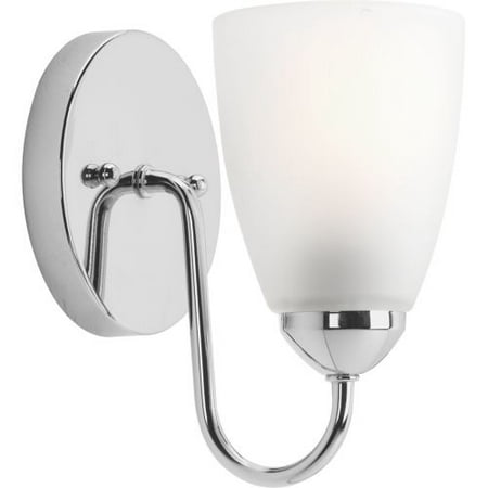 Progress Lighting P2706-EBWB Gather Energy Efficient Single-Light Bathroom Fixture with Etched White Glass