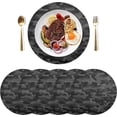 thumbnail image 3 of Camo Black Camouflage Placemats Round Table Mats Non-Slip Washable Heat Resistant Kitchen Place Mat for Home Dining Coffee Tabletop (4PCS) Home Decor, 3 of 7