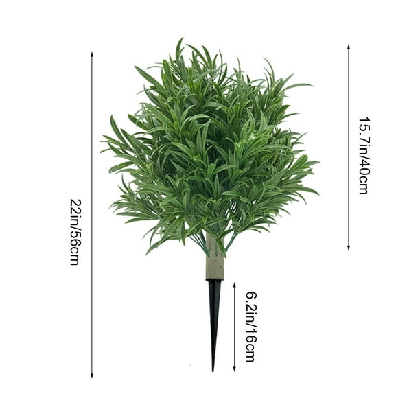 Árboles topiarios artificiales de cedro para exteriores con estaca, plantas artificiales que se pueden integrar en cualquier lugar, arbustos para la habitación y el porche.