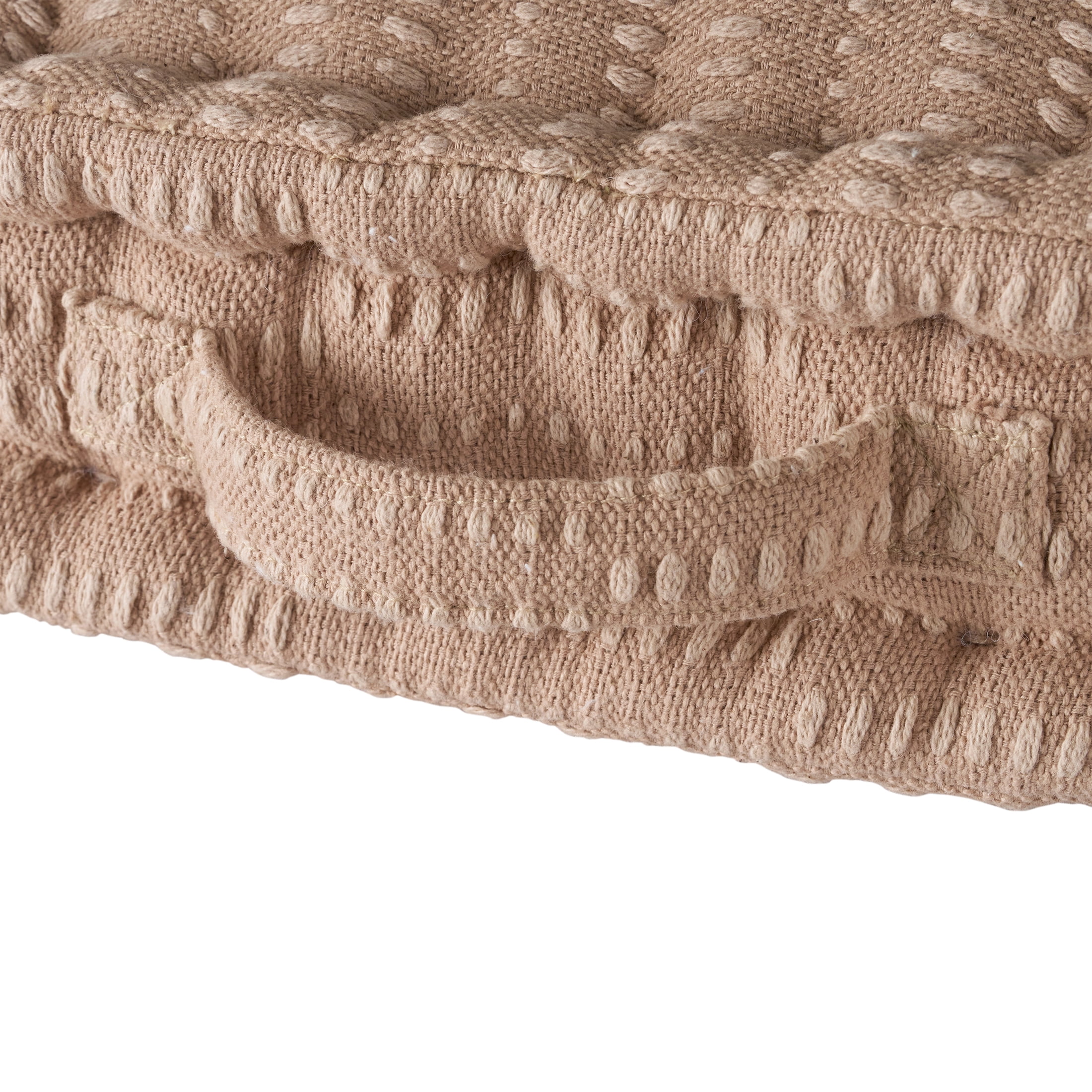 Better Homes & Gardens Taylor Cotton Floor Cushion, Beige, 24 in x 24 in