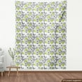 thumbnail image 3 of Botany Fabric by the Yard Upholstery, Creative Digital Drawn Pattern with Leaves and Exotic Flower Print, Decorative Fabric for DIY and Home Accents, 3 Yards, Yellow Green Grey by Ambesonne, 3 of 4