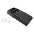 thumbnail image 1 of Center Console Armrest Cover with USB Charging Port Cup Holder, Adjustable Length Car Center Console Protector, Universal Fit for SUVs, Trucks, 1 of 7