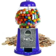 Playo 9” Metal Gumball Machine For Kids Bubble Gum Candy Dispenser, Blue