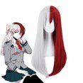 thumbnail image 1 of RV Peluca de Cosplay de plata semi-roja de onda larga con flequillo, peluca de anime, ropa de juego para mujeres brillar  Electrónica, 1 of 5