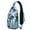 Sky-blue-92, variant on Crossbody Sling Backpack for Women Men Blue Whale Shark Fin Shoulder Sling Crossbody Casual Chest Bag for Travel Sports Running Hiking