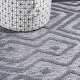 thumbnail image 5 of JONATHAN Y IBIZA 5' Round Area Rug, Balansat Moroccan Diamond - Dark Gray, IBZ100A-5R, 5 of 9