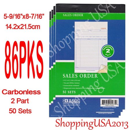 86 Sale Order Books Invoice Receipt Form Money List 50 Set Carbonless 2 Part