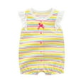 thumbnail image 2 of YHAJDS Toddler Baby Girls Short Sleeve Romper Tomato Print Cotton Cap Sleeve Jumpsuit Summer Infants Bodysuit Outfit, 2 of 3