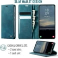 thumbnail image 3 of Funda tipo cartera para Samsung Galaxy S22 Plus, de piel, con tarjetero, función atril, cierre magnético y protección RFID de TPU a prueba de golpes, compatible con el S22 Plus, 3 of 8