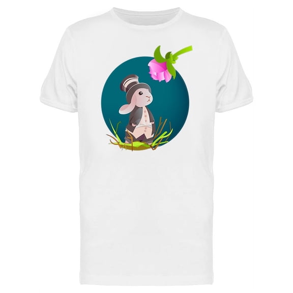 Elegant Bunny On The Grass T-Shirt Men -Image by Shutterstock, Male Medium