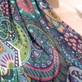 thumbnail image 3 of Multicolor Ethnic Paisley and Floral Pattern Blanket,Comfortable Soft Flannel Throw Blanket,All Season,Warm Lightweight Blankets for Sofa Bed Couch Living Room Chair,30"x40", 3 of 4