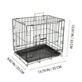 thumbnail image 2 of LRXIYODE 1Set Black Pet Crates for Small Dogs with Rectangular Shape 13.76X12.97X9.82Inch, 2 of 6