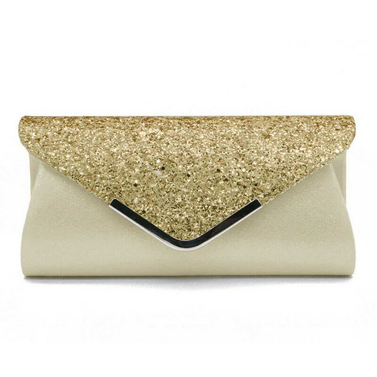 Shinny Faux Leather Wedding Ladies Party Prom Evening Clutch Hand Bag Purse 