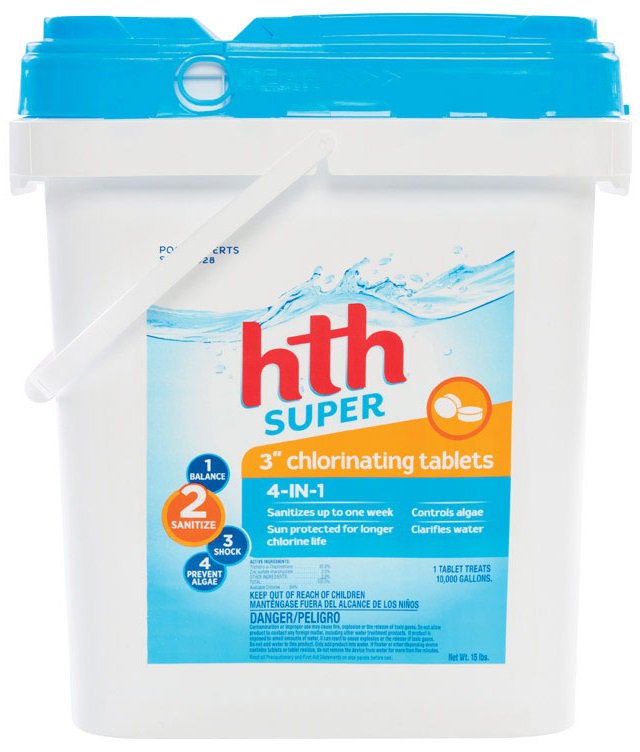 HTH 42011 Chlorinating Chemicals Tablet, 15 Lb