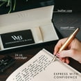 thumbnail image 4 of Wordsworth & Black Majesti Fountain Pen-(Gold), Luxury Case, 24K Gold Finish; 18K Gilded Medium Nib- Ink Cartridges, Refillable Ink Converter-Calligraphy Pen-Best Business Gift Set for Men & Women, 4 of 11