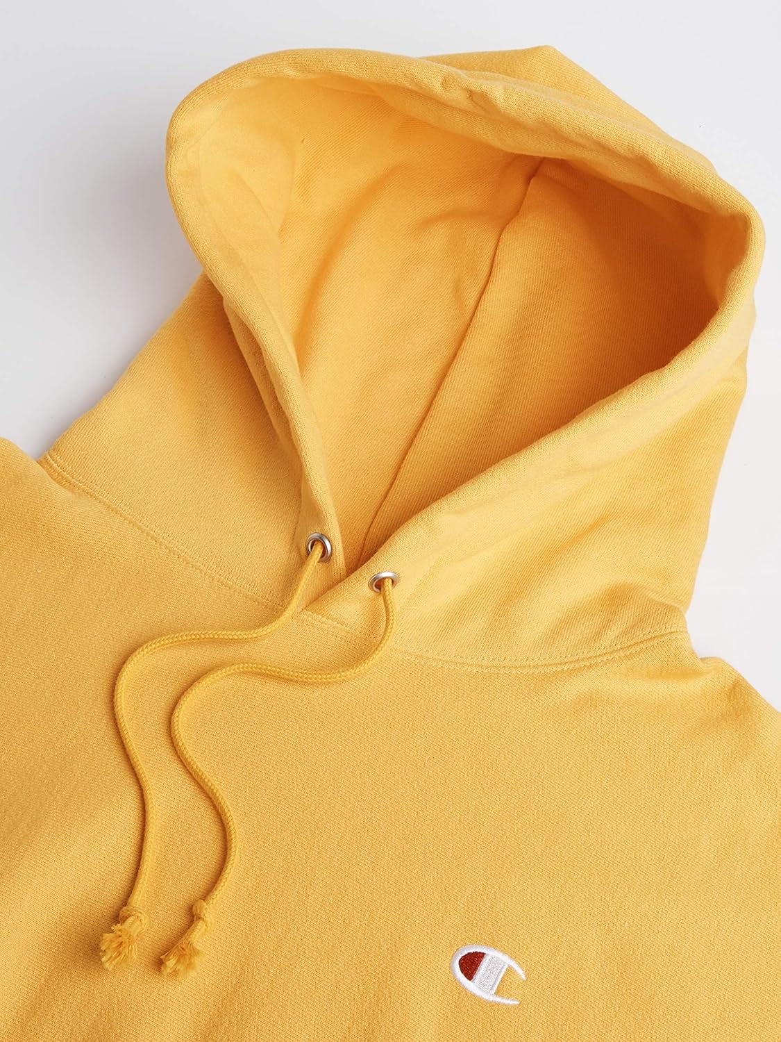 Yellow champion shop hoodie reverse weave